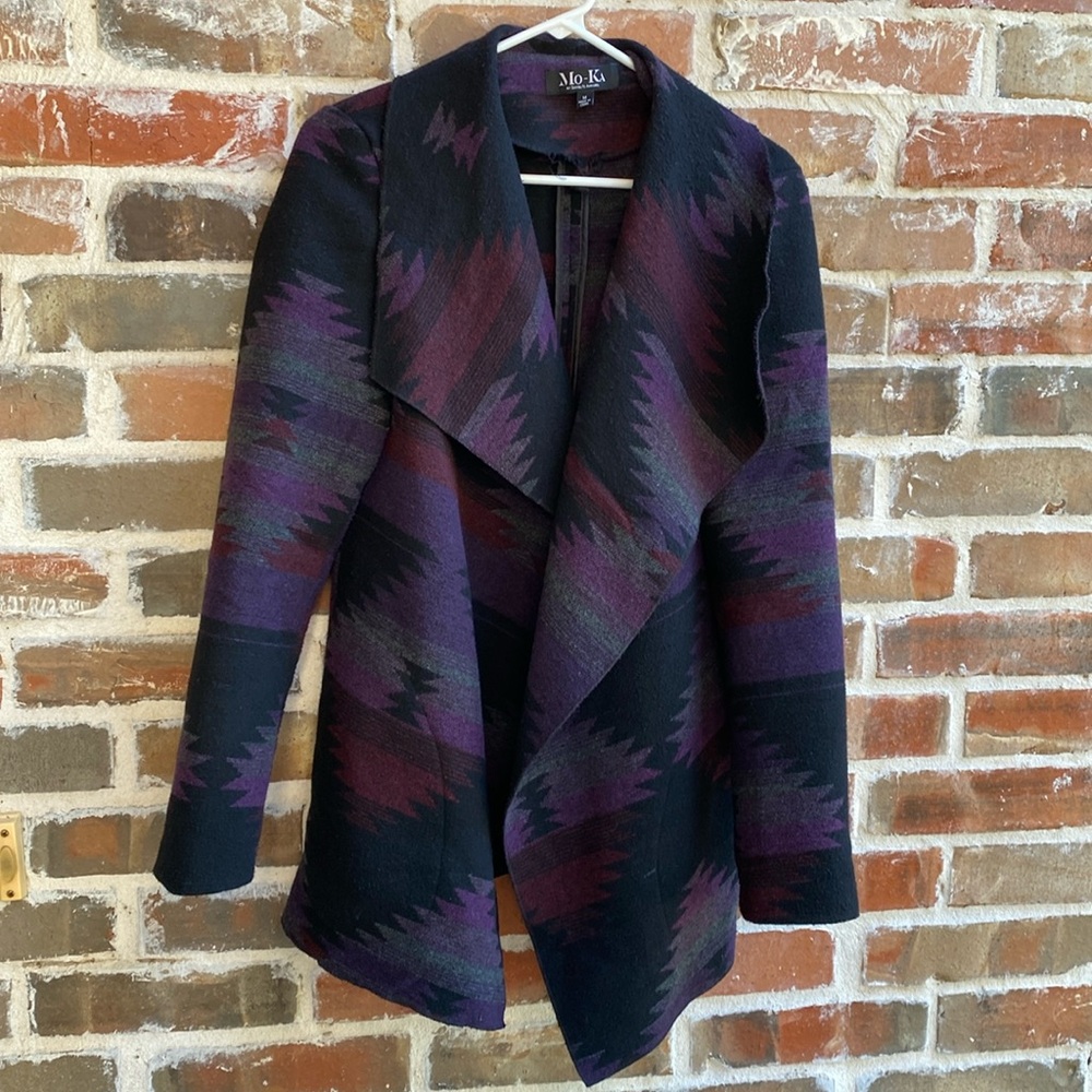 Mo-Ka by Santa Fe Apparel Women’s Southwestern Aztec Print Jacket